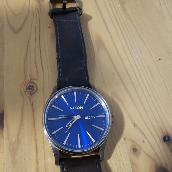 Nixon Watch - Sentry Leather Blue/Brown - Picture 6 of 8